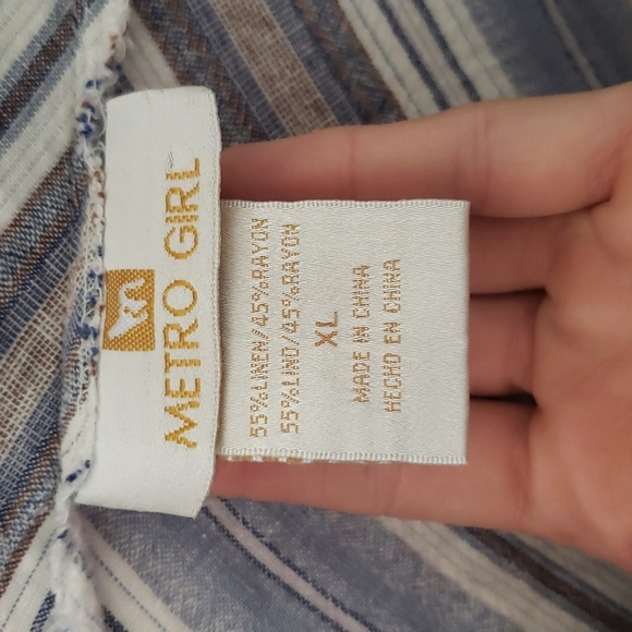 XL Metro Girl Linen Blend Skirt - Picture 3 of 7